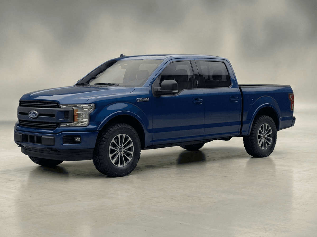 Blue Ford F-150 truck detailed by Bluebird Mobile Detailing in San Antonio Texas