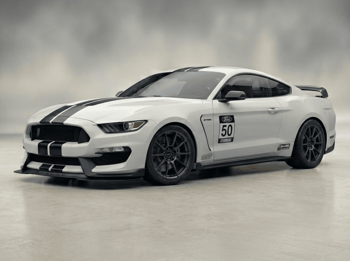 White Ford Mustang sports coupe detailed by Bluebird Mobile Detailing in San Antonio